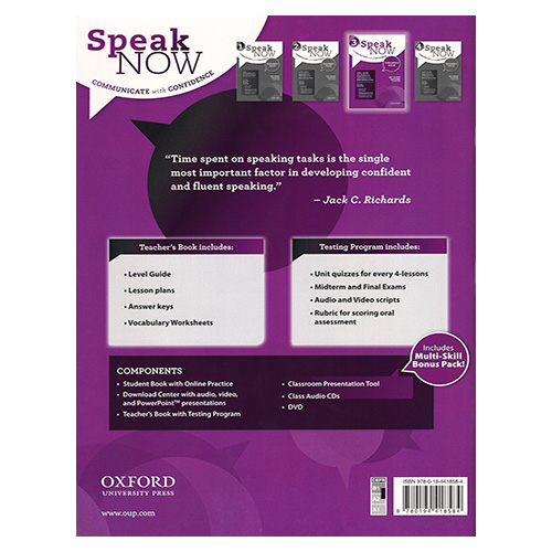 Speak Now 3 Teacher&#039;s Book with Testing Program (New)