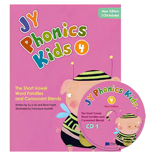 JY Phonics Kids 4 The Short Vowel Word Families and Consonant Blends Student&#039;s Book with Audio CD(2) (New)