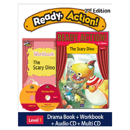 Ready Action 1 Set / The Scary Dino (Student&#039;s Book+WorkBook+Audio CD+Multi CD) (2nd Edition)(2020)