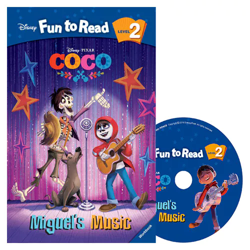 Disney Fun to Read, Learn to Read! 2-35 / Miguel&#039;s Music (Coco) Student&#039;s Book with Workbook &amp; Audio CD(1)