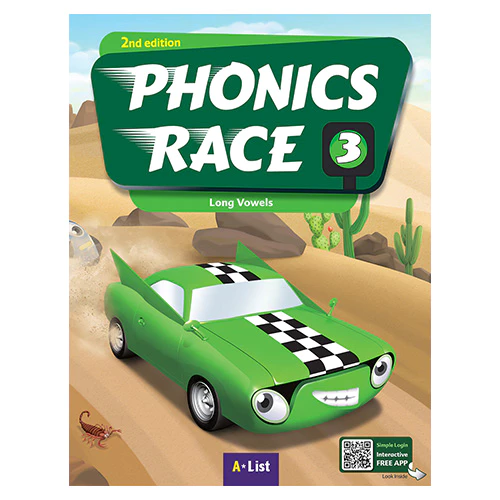 Phonics Race 3 : Long Vowels Student&#039;s Book with Workbook &amp; App (2nd Edition)