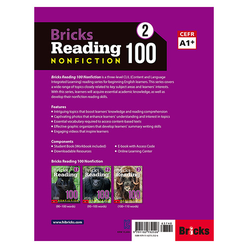 Bricks Reading Nonfiction 100 2 Student&#039;s Book with Workbook &amp; E.CODE