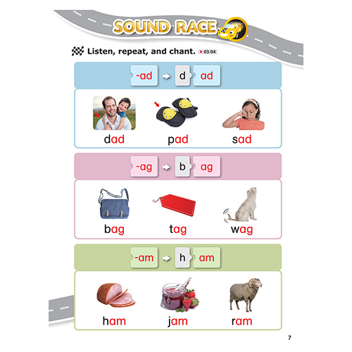 Phonics Race 2 : Short Vowels Student&#039;s Book with Workbook &amp; App (2nd Edition)