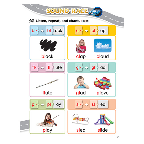 Phonics Race 4 : Two Letters Sounds Student&#039;s Book with Workbook &amp; App (2nd Edition)