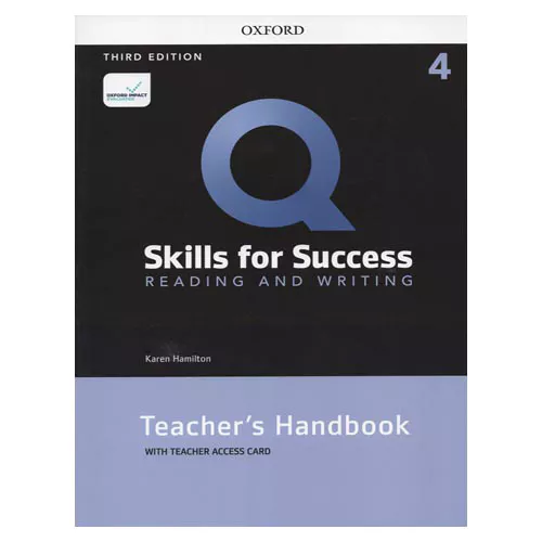 Q Skills for Success Reading &amp; Writing 4 Teacher&#039;s Handbook Teacher Access Code Card (3rd Edition)