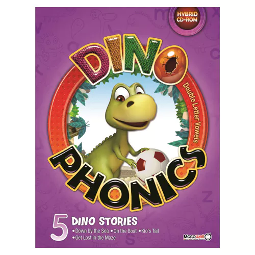 Dino Phonics 5 Double Letter Vowels Student&#039;s Book with Stories &amp; Hybrid CD-Rom(1)