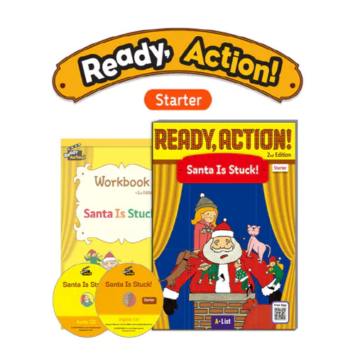 Ready Action Starter Set / Santa Is Stuck! (Student&#039;s Book+WorkBook+Audio CD+Digital CD) (2nd Edition)