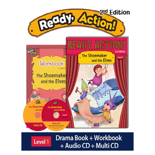 Ready Action 1 Set / The Shoemaker and the Elves (Student&#039;s Book+WorkBook+Audio CD+Multi CD) (2nd Edition)(2020)