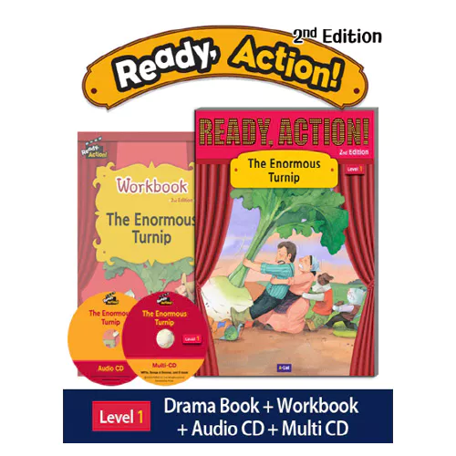 Ready Action 1 Set / The Enormous Turnip (Student&#039;s Book+WorkBook+Audio CD+Multi CD) (2nd Edition)(2020)
