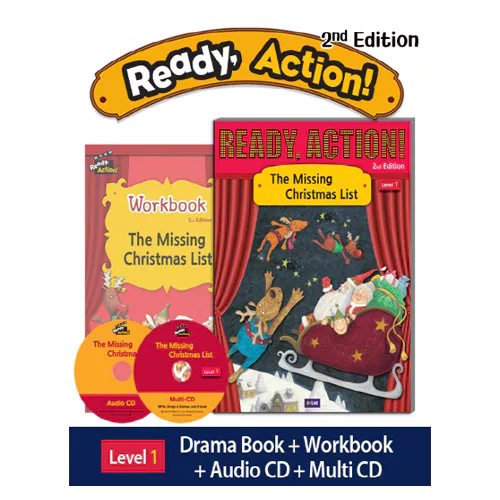 Ready Action 1 Set / The Missing Christmas List (Student&#039;s Book+WorkBook+Audio CD+Multi CD) (2nd Edition)(2020)