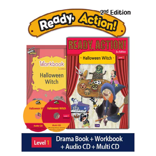 Ready Action 1 Set / Halloween Witch (Student&#039;s Book+WorkBook+Audio CD+Multi CD) (2nd Edition)(2020)