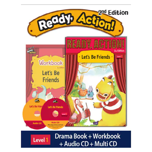 Ready Action 1 Set / Let&#039;s Be Friends (Student&#039;s Book+WorkBook+Audio CD+Multi CD) (2nd Edition)(2020)