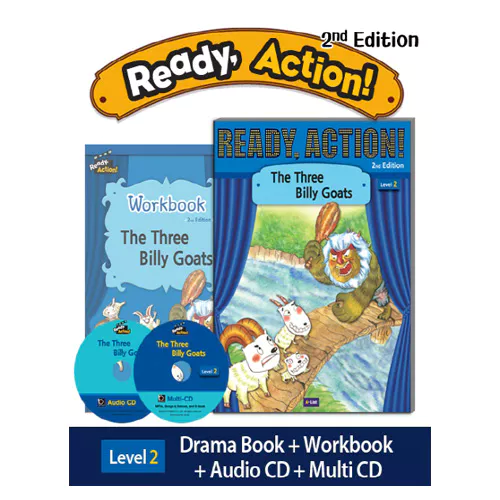 Ready Action 2 Set / The Three Billy Goats (Student&#039;s Book+WorkBook+Audio CD+Multi CD) (2nd Edition)(2020)