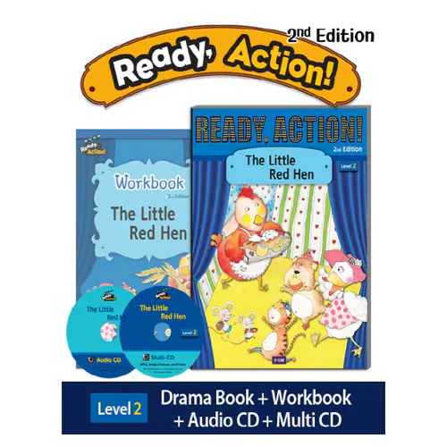 Ready Action 2 Set / The Little Red Hen (Student&#039;s Book+WorkBook+Audio CD+Multi CD) (2nd Edition)(2020)