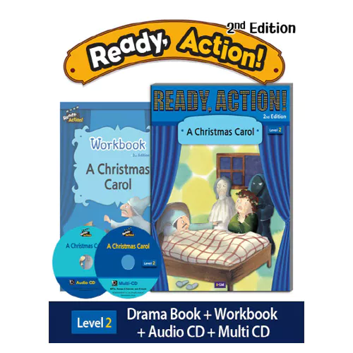 Ready Action 2 Set / A Christmas Carol(Student&#039;s Book+WorkBook+Audio CD+Multi CD) (2nd Edition)(2020)