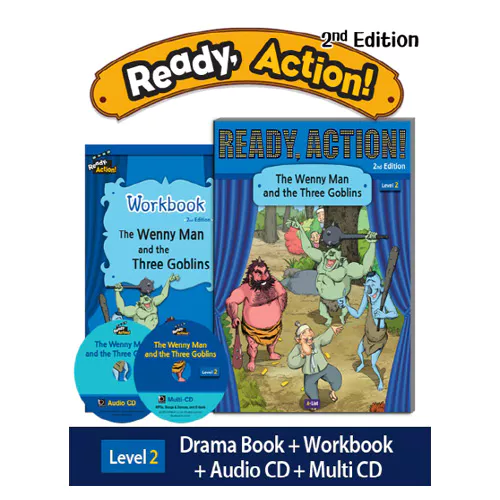 Ready Action 2 Set / The Wenny Man and the Three Goblins (Student&#039;s Book+WorkBook+Audio CD+Multi CD) (2nd Edition)(2020)