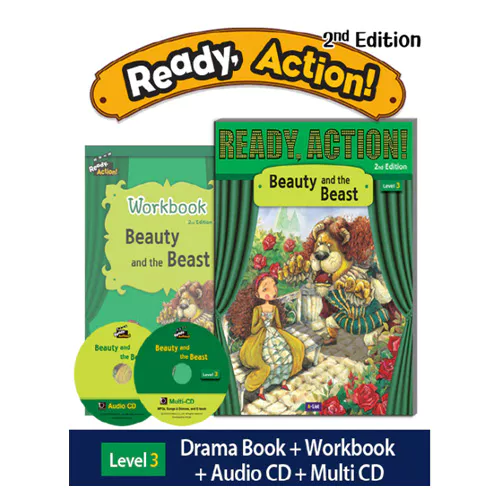 Ready Action 3 Set / Beauty and the Beast (Student&#039;s Book+WorkBook+Audio CD+Multi CD) (2nd Edition)(2020)
