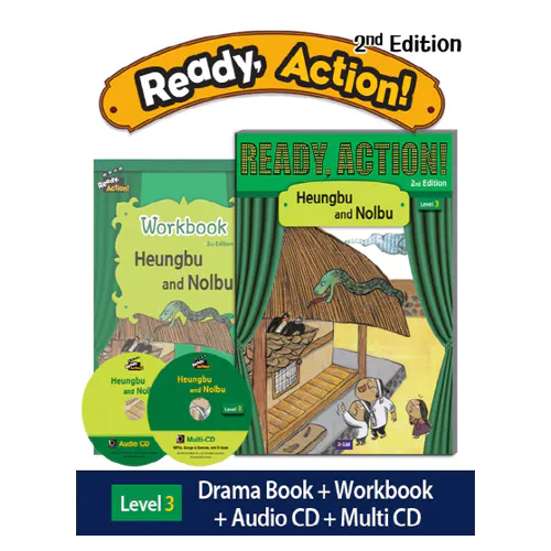 Ready Action 3 Set / Heungbu and Nolbu (Student&#039;s Book+WorkBook+Audio CD+Multi CD) (2nd Edition)(2020)