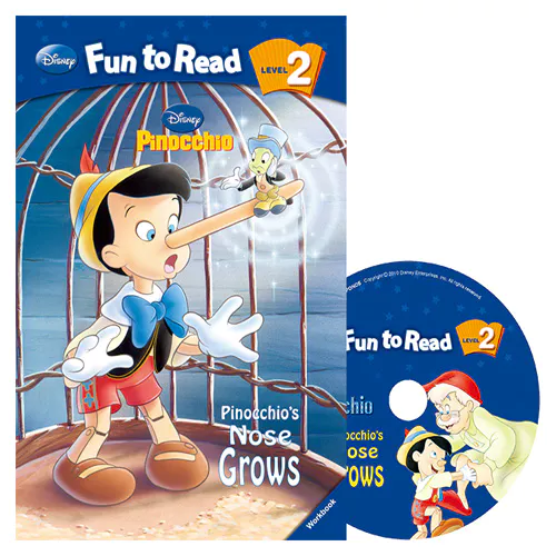 Disney Fun to Read, Learn to Read! 2-04 / Pinocchio’s Nose Grows (Pinocchio) Student&#039;s Book with Workbook &amp; Audio CD(1)