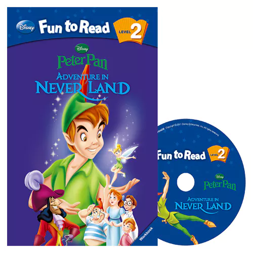 Disney Fun to Read, Learn to Read! 2-15 / Adventure in Never Land (Peter Pan) Student&#039;s Book with Workbook &amp; Audio CD(1)