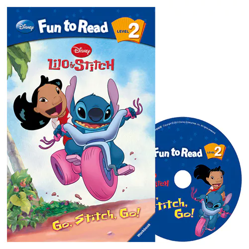 Disney Fun to Read, Learn to Read! 2-13 / Go, Stitch, Go! (Lilo &amp; Stitch) Student&#039;s Book with Workbook &amp; Audio CD(1)