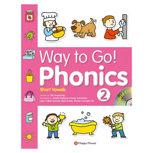 Way to Go! Phonics 2 Short Vowels and Sounds Student&#039;s Book with Workbook &amp; Hybrid CD(2)