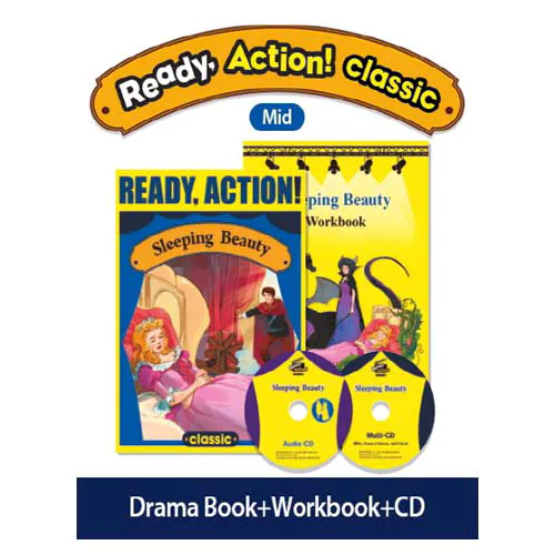 Ready Action! Classic Middle Set / Sleeping Beauty (Drama Book + Workbook + Audio CD + Multi-CD)