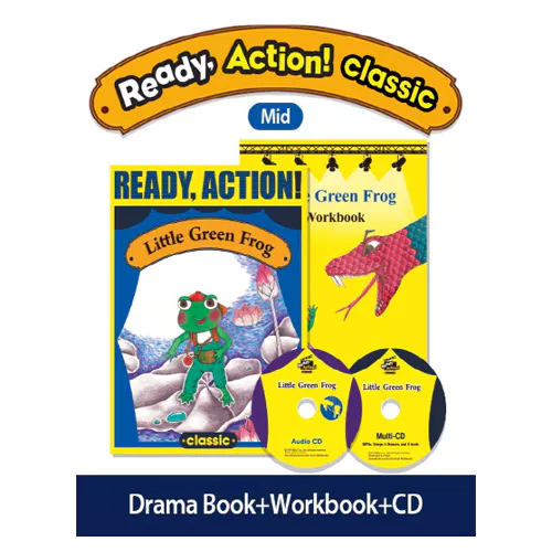 Ready Action! Classic Middle Set / Little Green Frog (Drama Book + Workbook + Audio CD + Multi-CD)