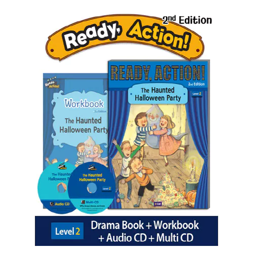 Ready Action 2 Set / The Haunted Halloween Party (Student&#039;s Book+WorkBook+Audio CD+Multi CD)(2020) (2nd Edition)