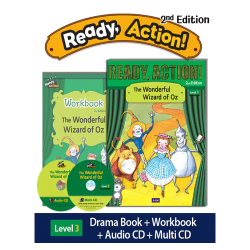 Ready Action 3 Set / The Wonderful Wizard of OZ (Student&#039;s Book+WorkBook+Audio CD+Multi CD)(2020) (2nd Edition)