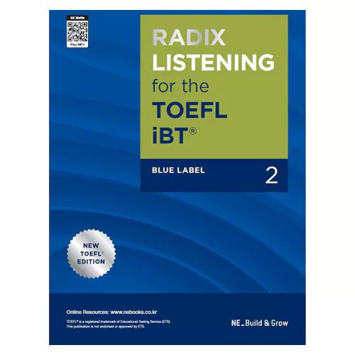 RADIX Listening for the TOEFL iBT Blue Label 2 Student&#039;s Book with Answer Key &amp; Audio Scripts (2021)