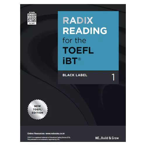 RADIX Reading for the TOEFL iBT Black Label 1 Student&#039;s Book with Answer Key &amp; Audio Scripts (2021)
