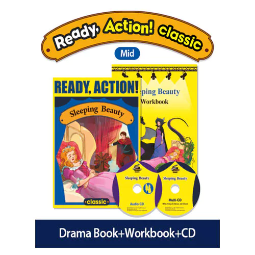 Ready Action! Classic Middle Set / Sleeping Beauty (Drama Book + Workbook + Audio CD + Multi-CD)(2020)