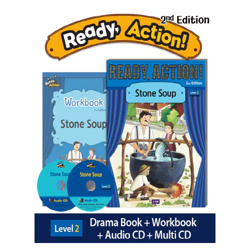 Ready Action 2 Set / Stone Soup (Student&#039;s Book+WorkBook+Audio CD+Multi CD) (2nd Edition)(2020)