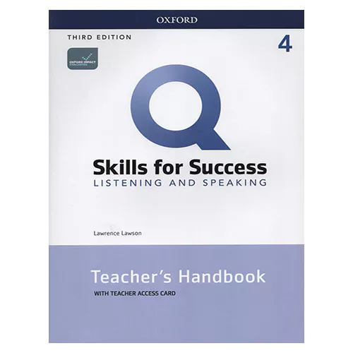 Q Skills for Success Listening &amp; Speaking 4 Teacher&#039;s Handbook Teacher Access Code Card (3rd Edition)