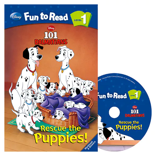 Disney Fun to Read, Learn to Read! 1-12 / Rescue the Puppies! (101 Dalmatians) Student&#039;s Book with Workbook &amp; Audio CD(1)