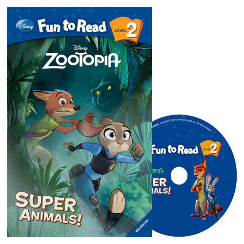 Disney Fun to Read, Learn to Read! 2-31 / Super Animals! (Zootopia) Student&#039;s Book with Workbook &amp; Audio CD(1)