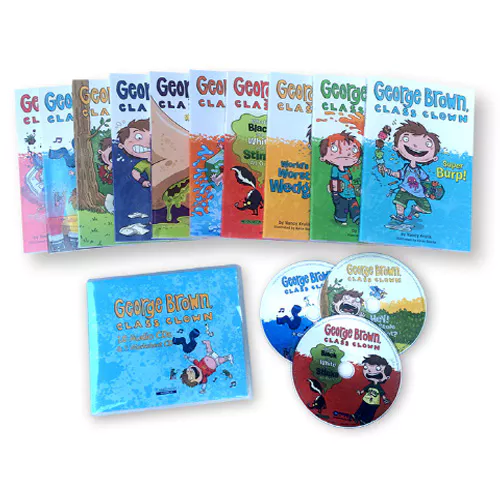 George Brown,Class Clown #01~10 Book+CD+Wordbook Full Set