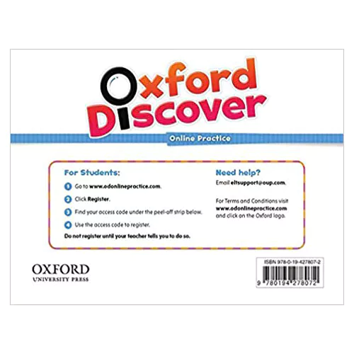 Oxford Discover: Student Access Code Card