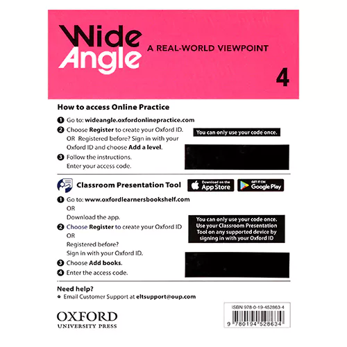 Wide Angle 4 Teacher&#039;s Resource Center Access Card