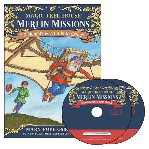 Magic Tree House Merlin Missions #10 Set / Monday with a Mad Genius (Paperback+CD)