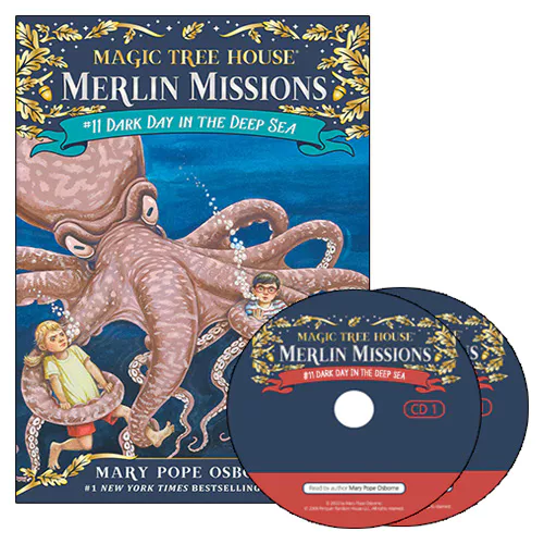 Magic Tree House Merlin Missions #11 Set / Dark Day in the Deep Sea (Paperback+CD)