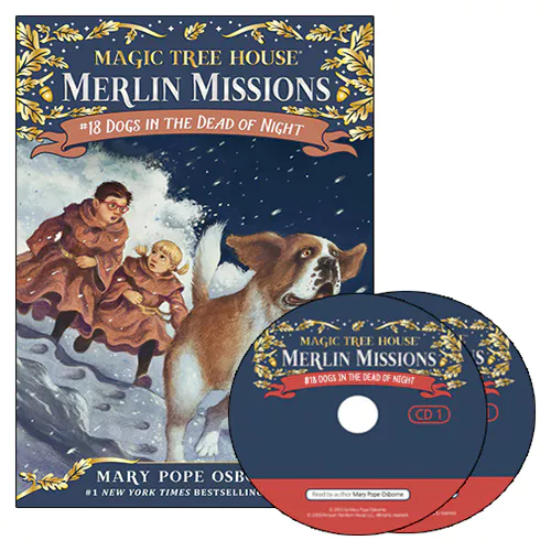 Magic Tree House Merlin Missions #18 Set / Dogs in the Dead of Night (Paperback+CD)