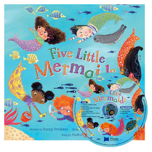 노부영 송 애니메이션 Five Little Mermaids (Paperback+Hybrid CD)