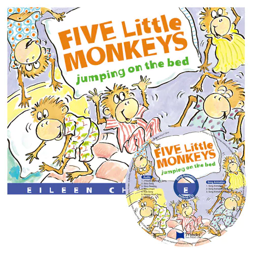 노부영 송 애니메이션 세이펜 Five Little Monkeys Jumping on the Bed (Paperback+Hybrid CD)