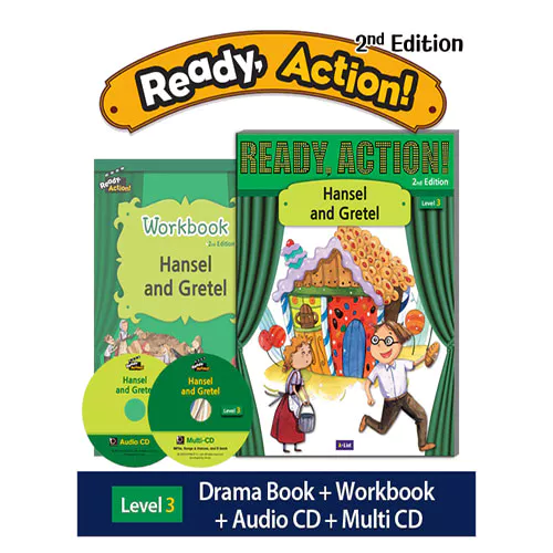 Ready Action 3 Set / Hansel and Gretel (Student&#039;s Book+WorkBook+Audio CD+Multi CD) (2nd Edition)(2020)