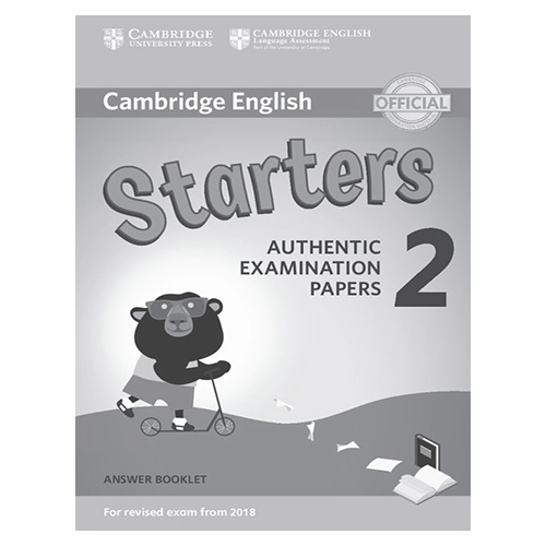 Cambridge English Starters 2 for Revised Exam from 2018 Answer Booklet : Authentic Examination Papers