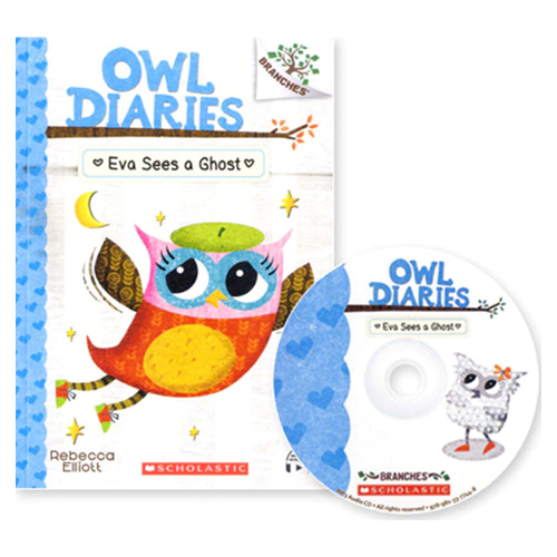 Owl Diaries #02 / Eva Sees a Ghost (with CD &amp; Storyplus QR) New