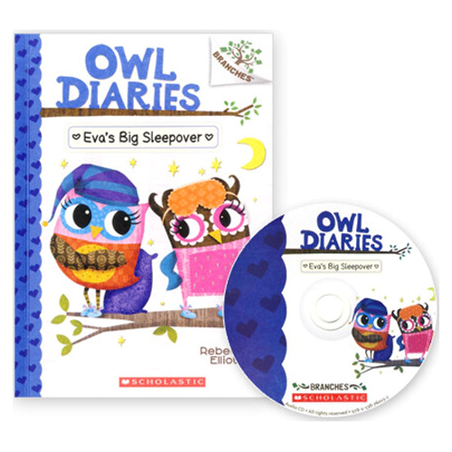 Owl Diaries #09 / Eva&#039;s Big Sleepover (with CD &amp; Storyplus QR) New
