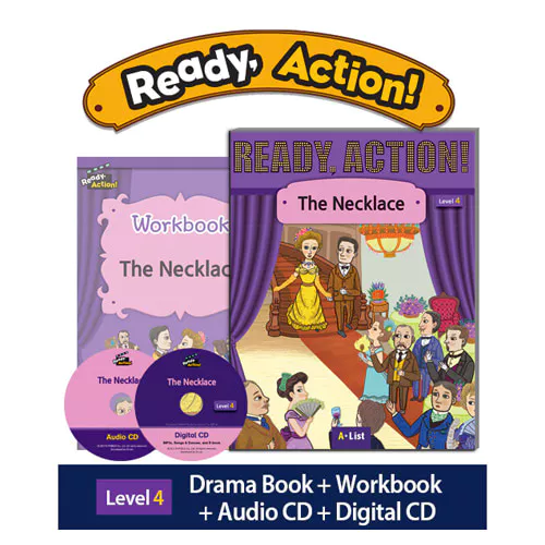 Ready Action 4 Set / The Necklace (Drama Book+WorkBook+Audio CD+Digital CD) (2nd Edition)(2017)